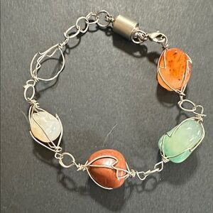 22.  Rehab Natural Stone Silver Tone Bracelet needs a Stone